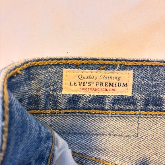 Levi's Light Blue Distressed Boot Cut Jeans - Picture 7 of 13